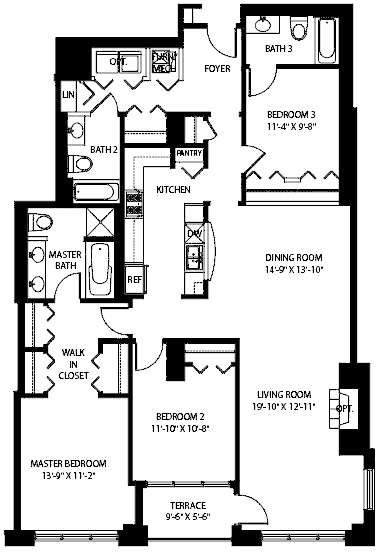3140 N Sheffield Floorplan - 03 Tier*
